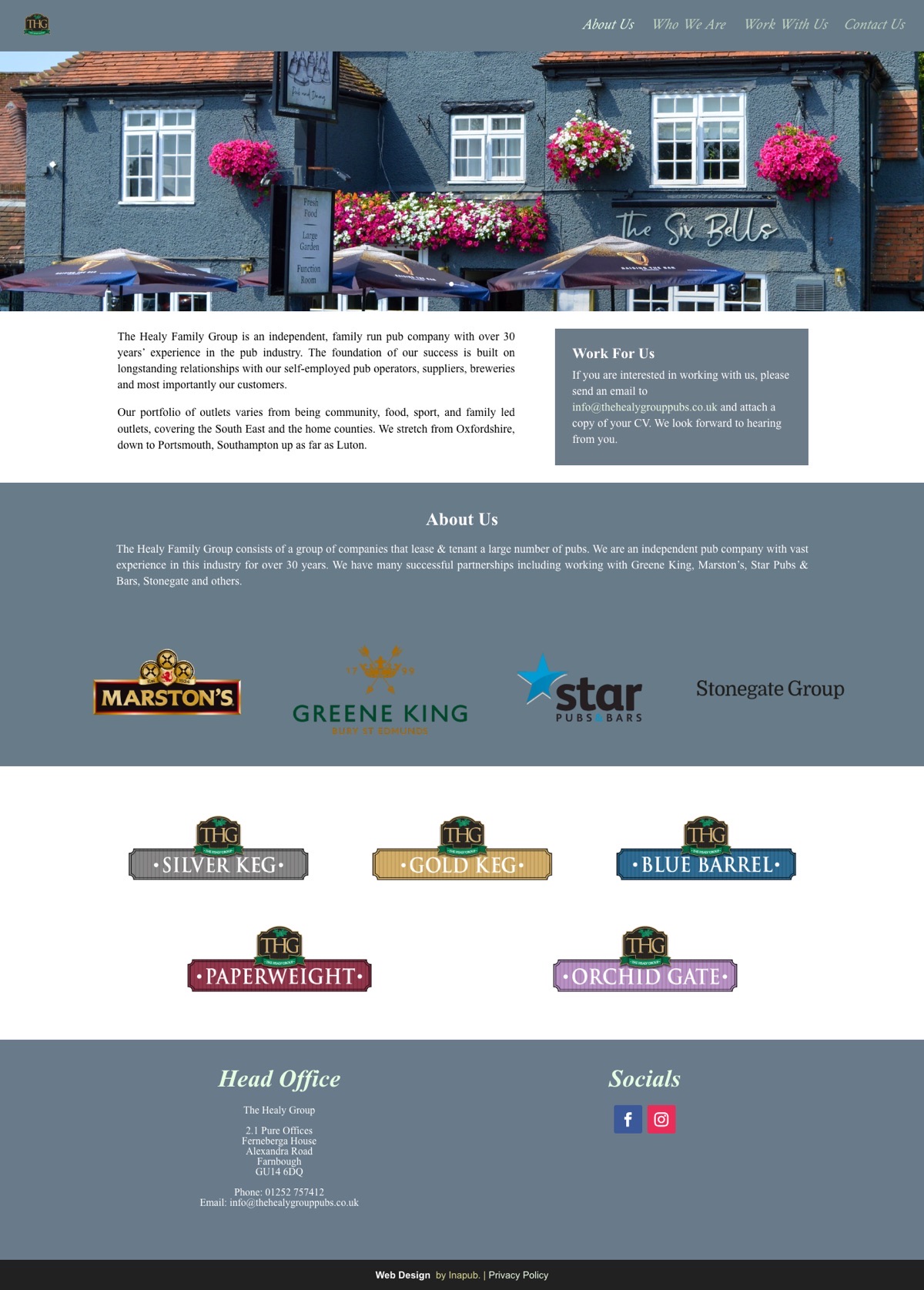 The old Healy Group homepage