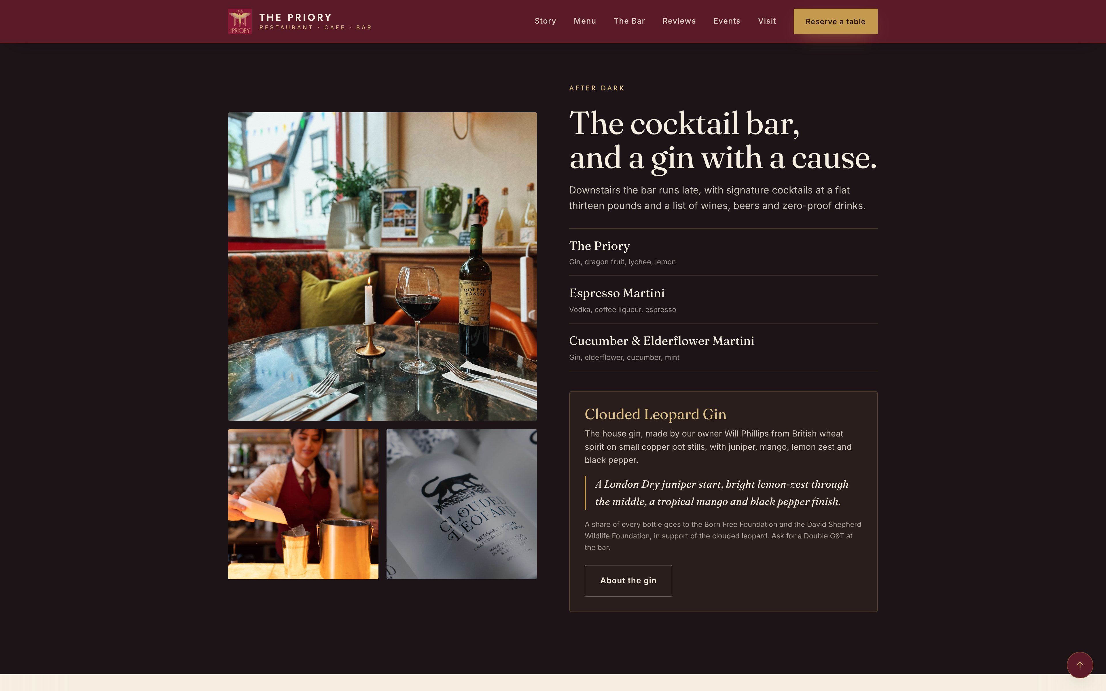 The cocktail bar and the gin story