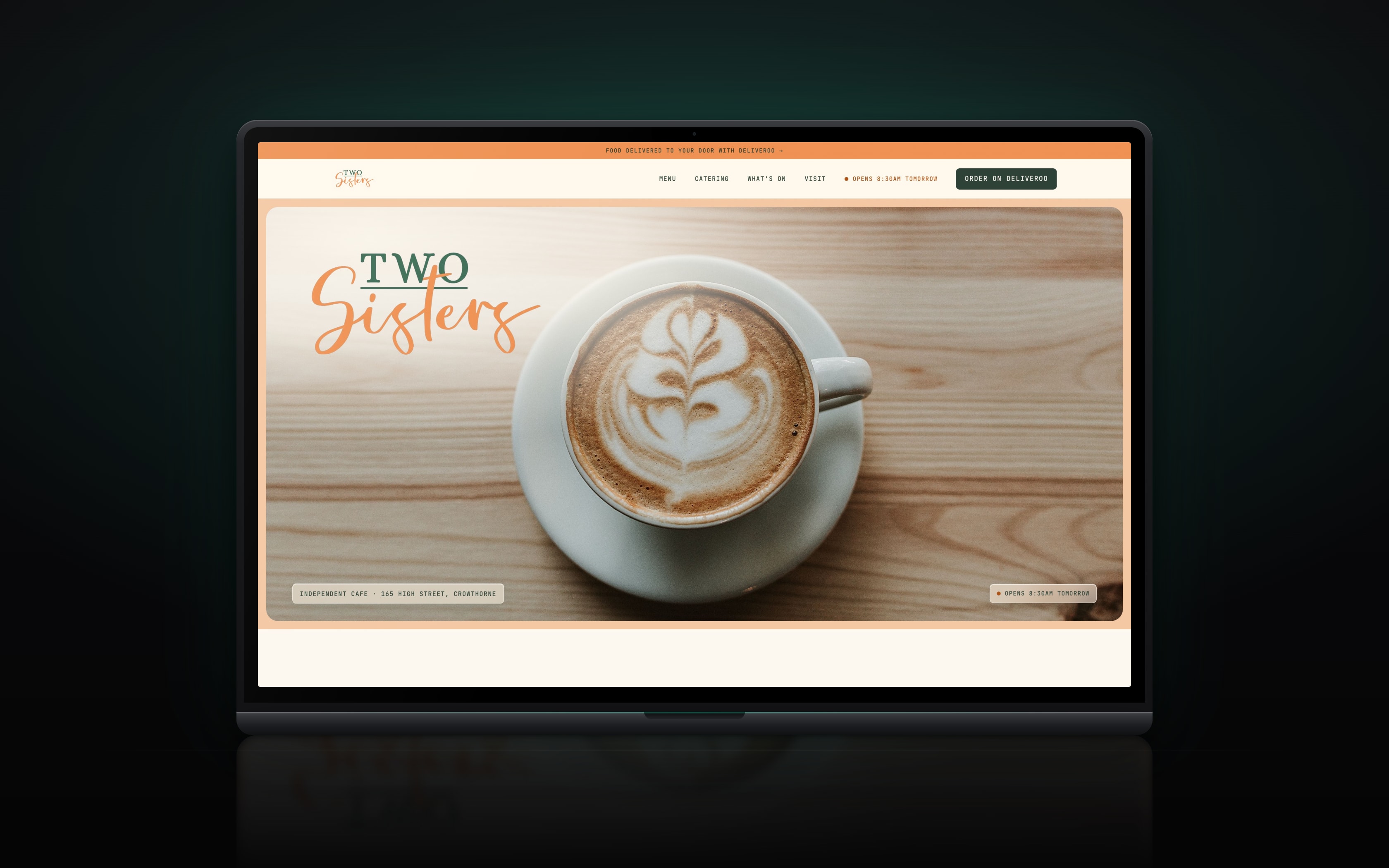 The rebuilt Two Sisters home page