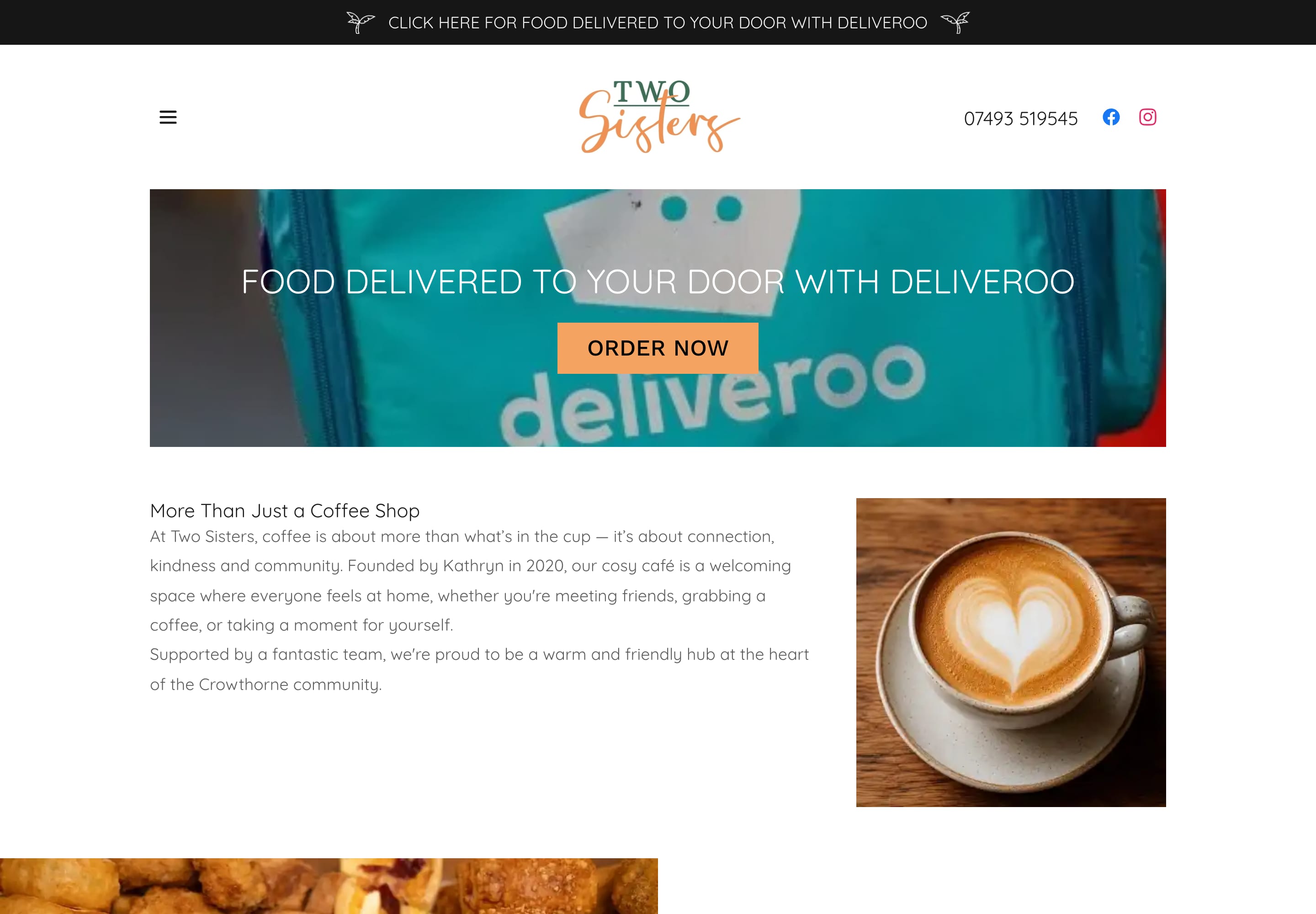 The old Two Sisters home page
